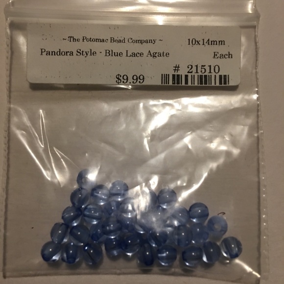 Blue gemstone beads 30+ pieces or Denim beads - Picture 3 of 4